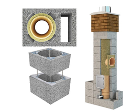 System kominowy " FIREND UNIWERSAL " Φ 140 h=9,3m z 1 wentylacją