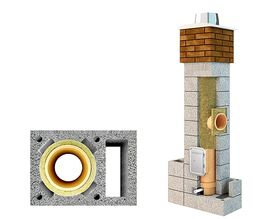 System kominowy " FIREND UNIWERSAL " Φ 140 h=9,6m z 1 wentylacją