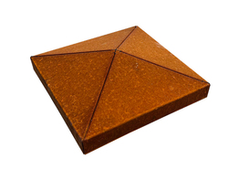 CZAPKA CORTEN 460x460 NA SŁUPEK OGRODZENIOWY