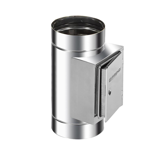 Wyczystka INOX Φ fi 160 mm 0,8 1.4301 nieizolowana, bez drzwiczek
