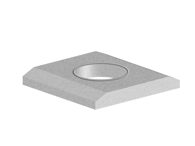 CZAPKA BETONOWA DO PRZYKRYCIA KANAŁU DYMNEGO KOMINA 52X52CM